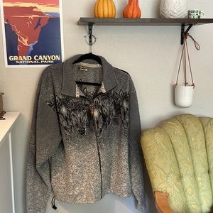 Vintage oversized horse sweater.